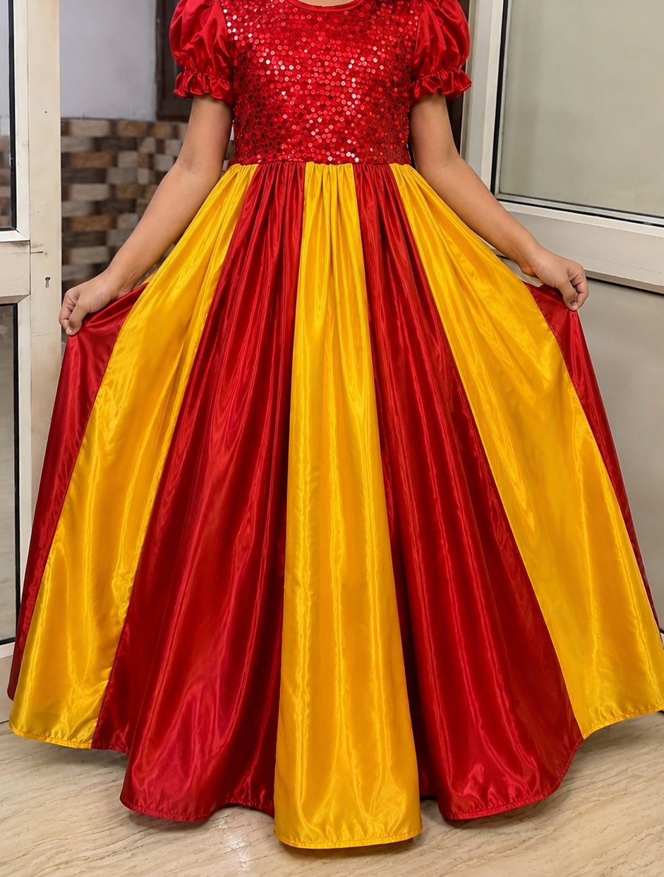 Two-Tone Flare Gown — Annual Day